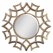 Demarco Round Antique Gold Mirror - Click Image to Close